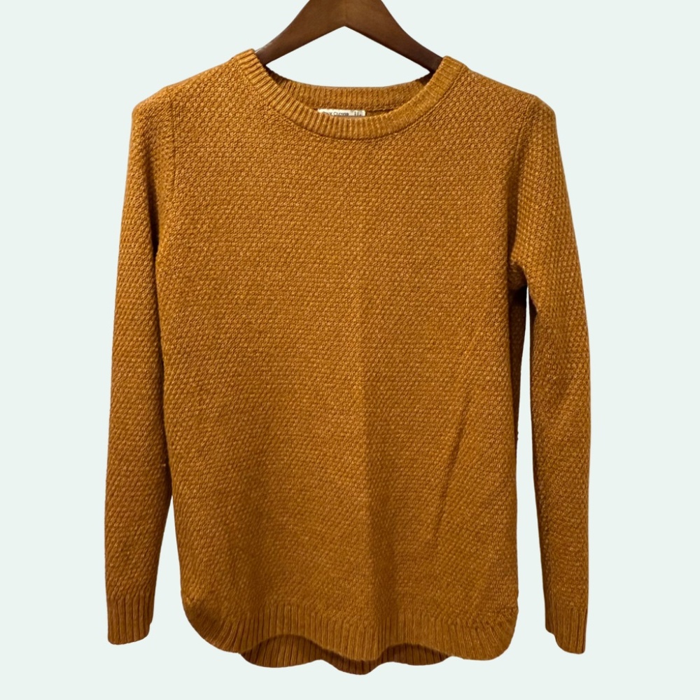 PINK CLOVER Nickole Textured Knit Sweater Camel Crew Neck Pullover Stitchfix  L